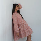 Kichi Batik Shirtdress Jumputan Coklat Muda Kaluna