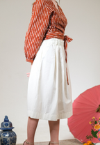 Alisha Wrap Blouse Hujan Brick