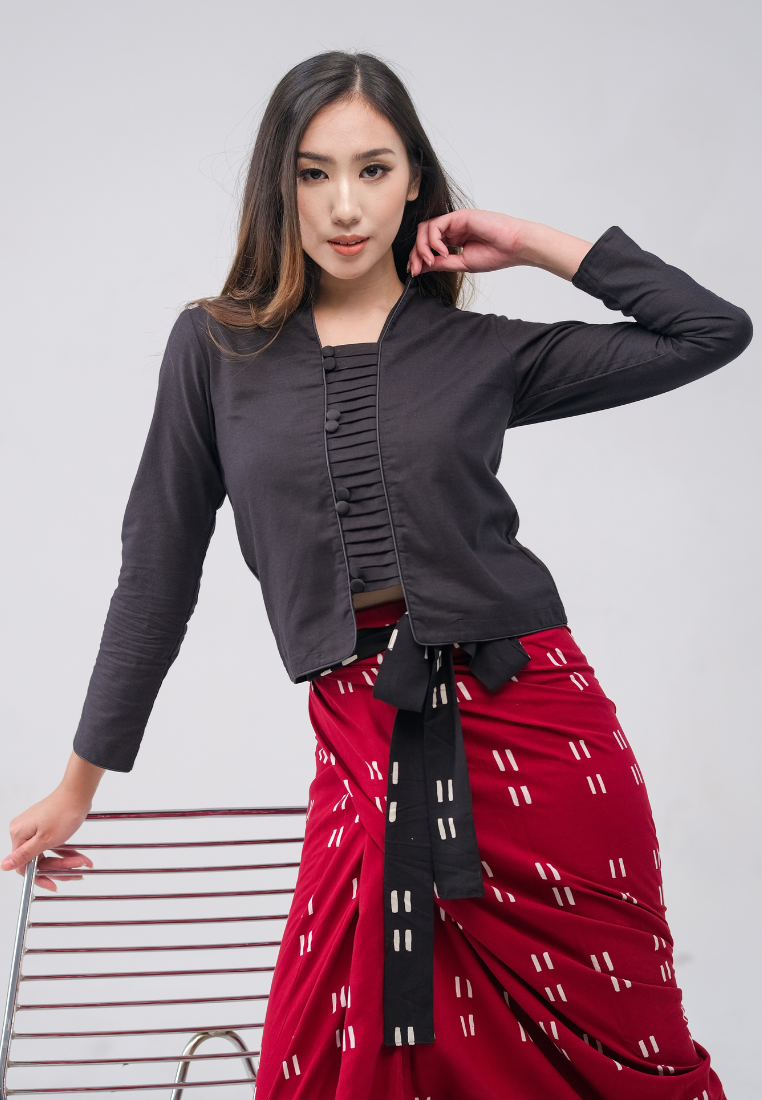 Eden Kebaya Tangan Panjang Black