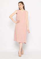 Agnia Dress Shawl Jumputan Pink