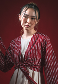 Alisha Wrap Blouse Hujan Red