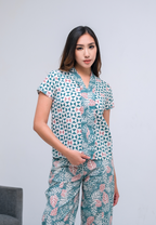Mia Blouse Motif A Green