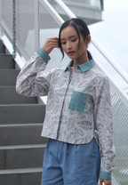 Rafifa Crop Shirt Green