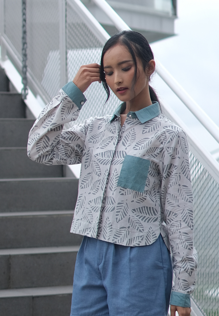 Rafifa Crop Shirt Green