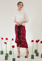 Ningta Wrap Skirt Red