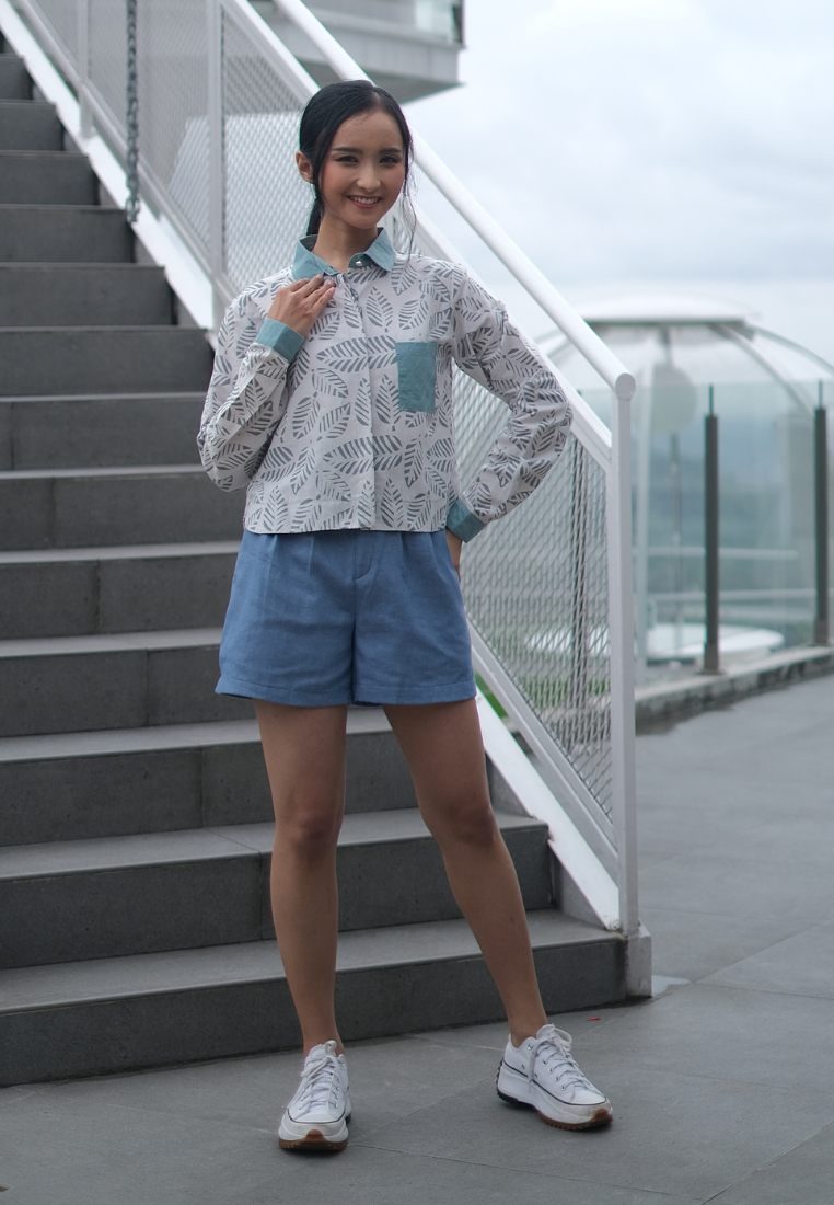 Rafifa Crop Shirt Green