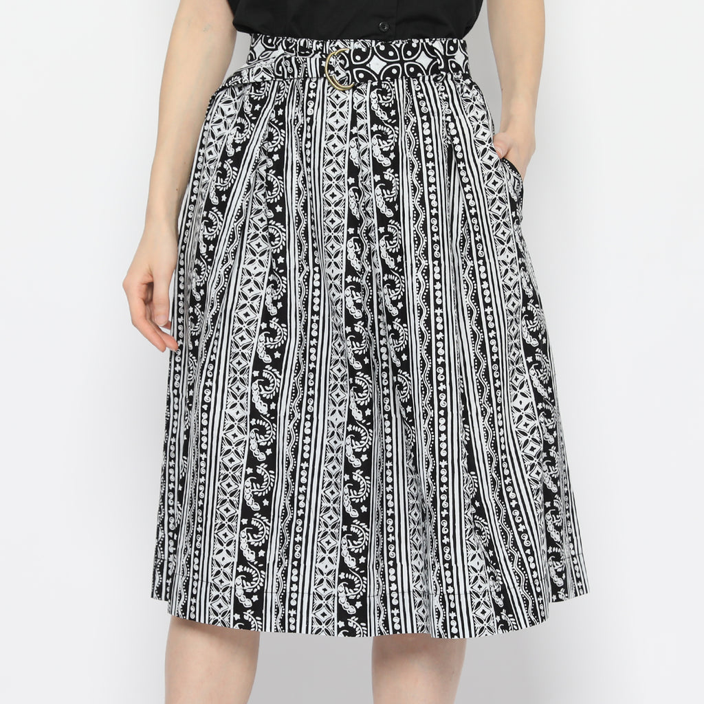 Gita Midi Skirt Monokrom [Furing]