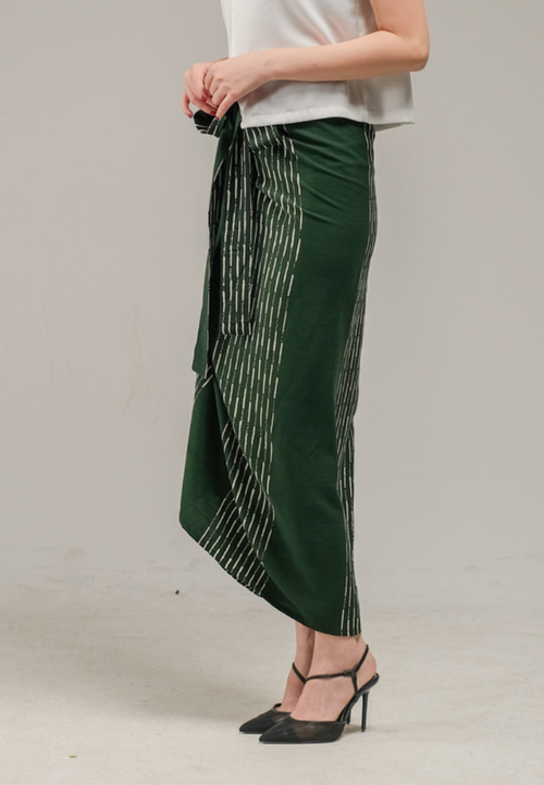 Ananta Wrapskirt Hujan Dark Green