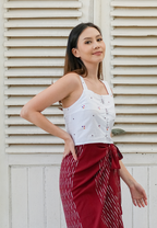 Mayang Tank Jumputan White