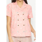 Kichi Batik Kemeja Jumputan Pink Pastel Nismara
