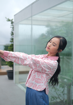 Rafifa Crop Shirt Pink