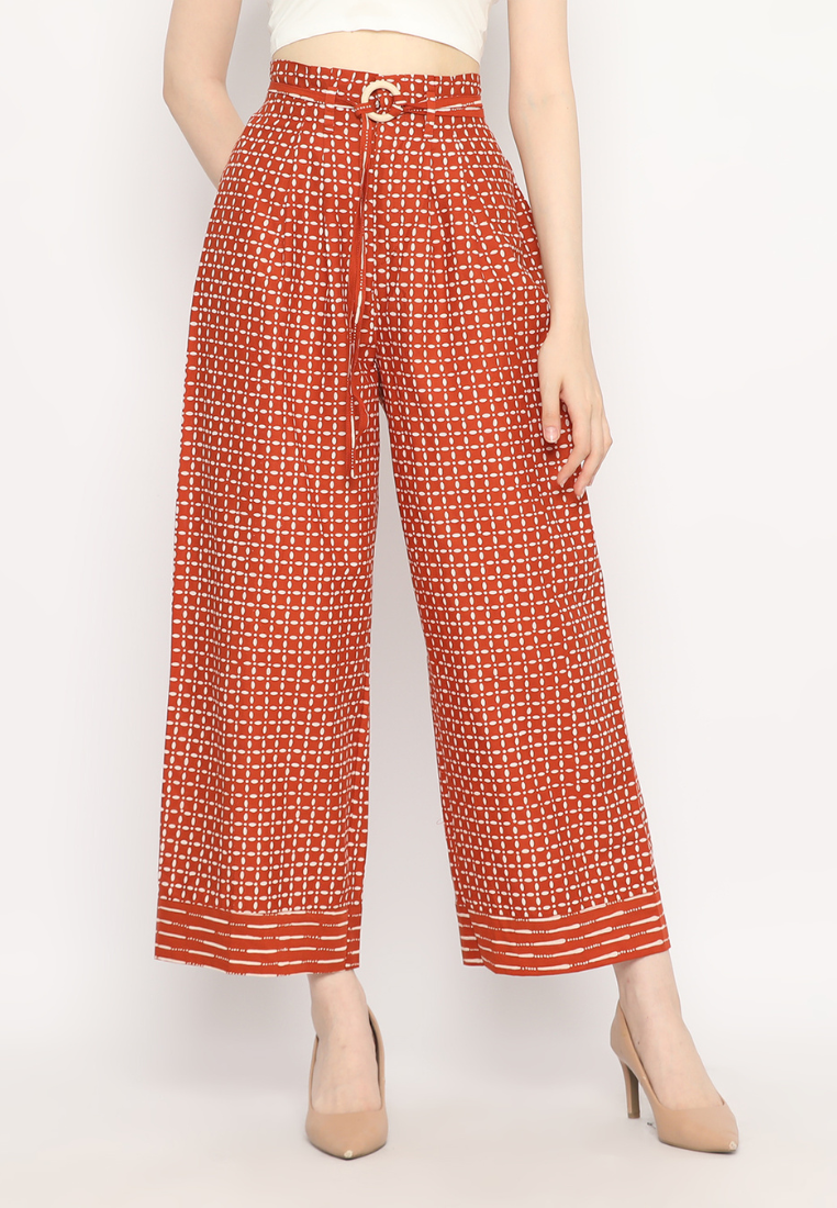 Nuria Pants Kawung Brick