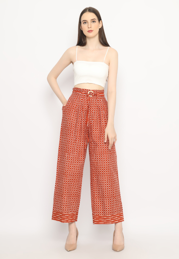 Nuria Pants Kawung Brick