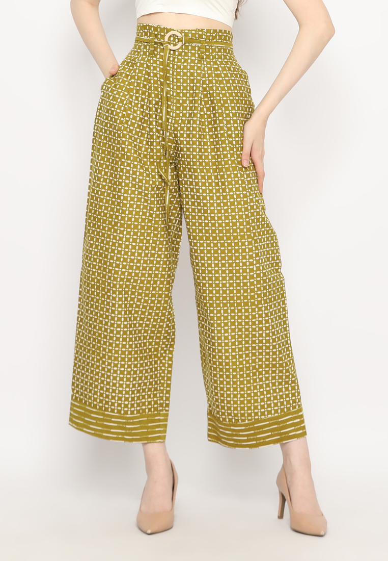 Nuria Pants Kawung Olive