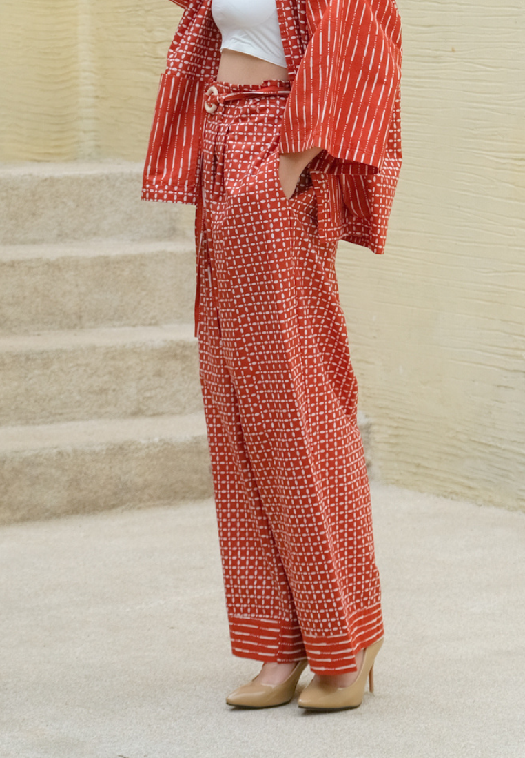 Nuria Pants Kawung Brick