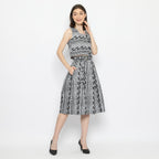 Gita Midi Skirt Monokrom [Furing]