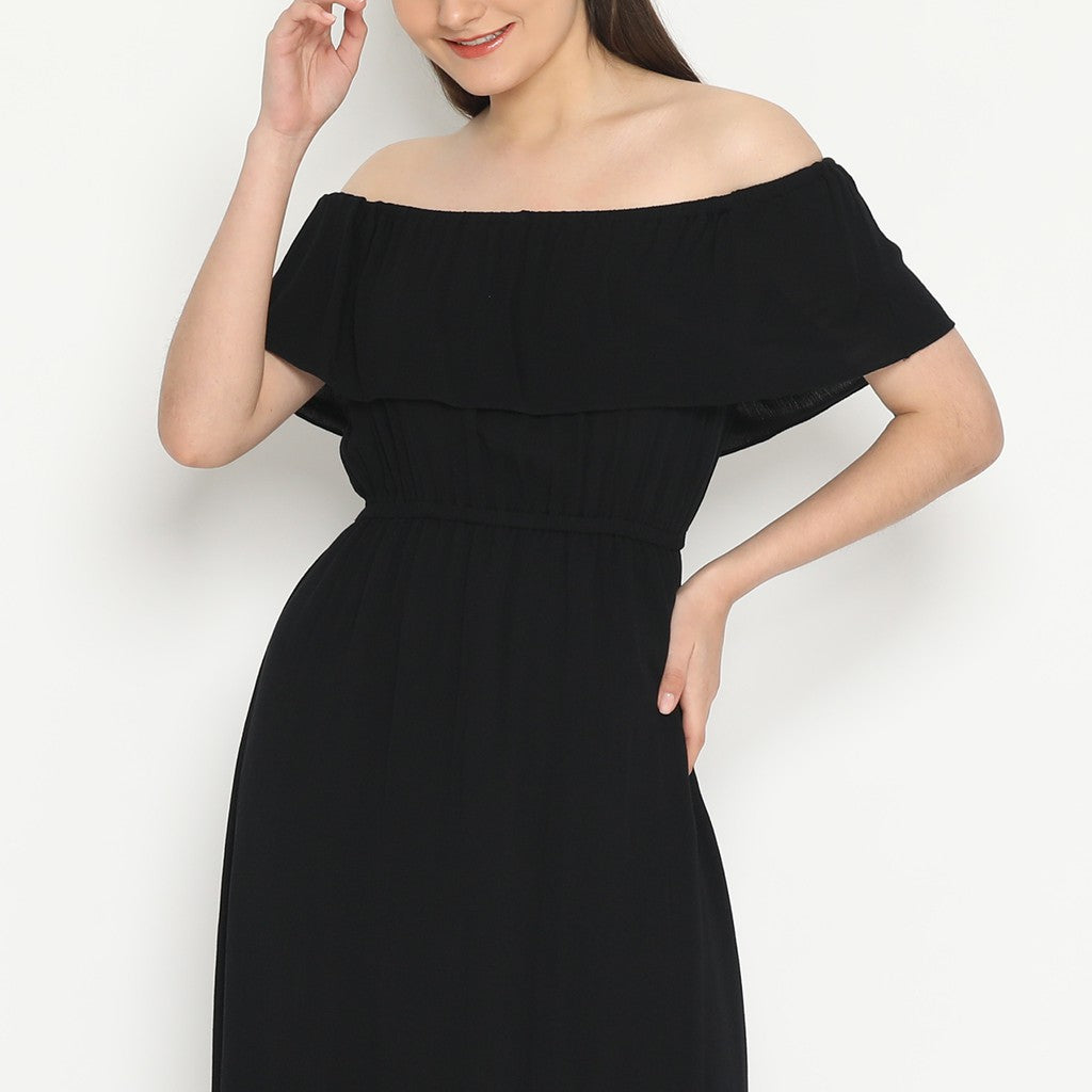 Kichi Batik Dress Sabrina Nina Hitam