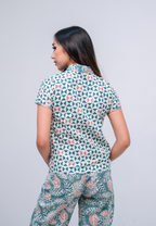 Mia Blouse Motif A Green