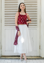 Mayang Tank Jumputan Red