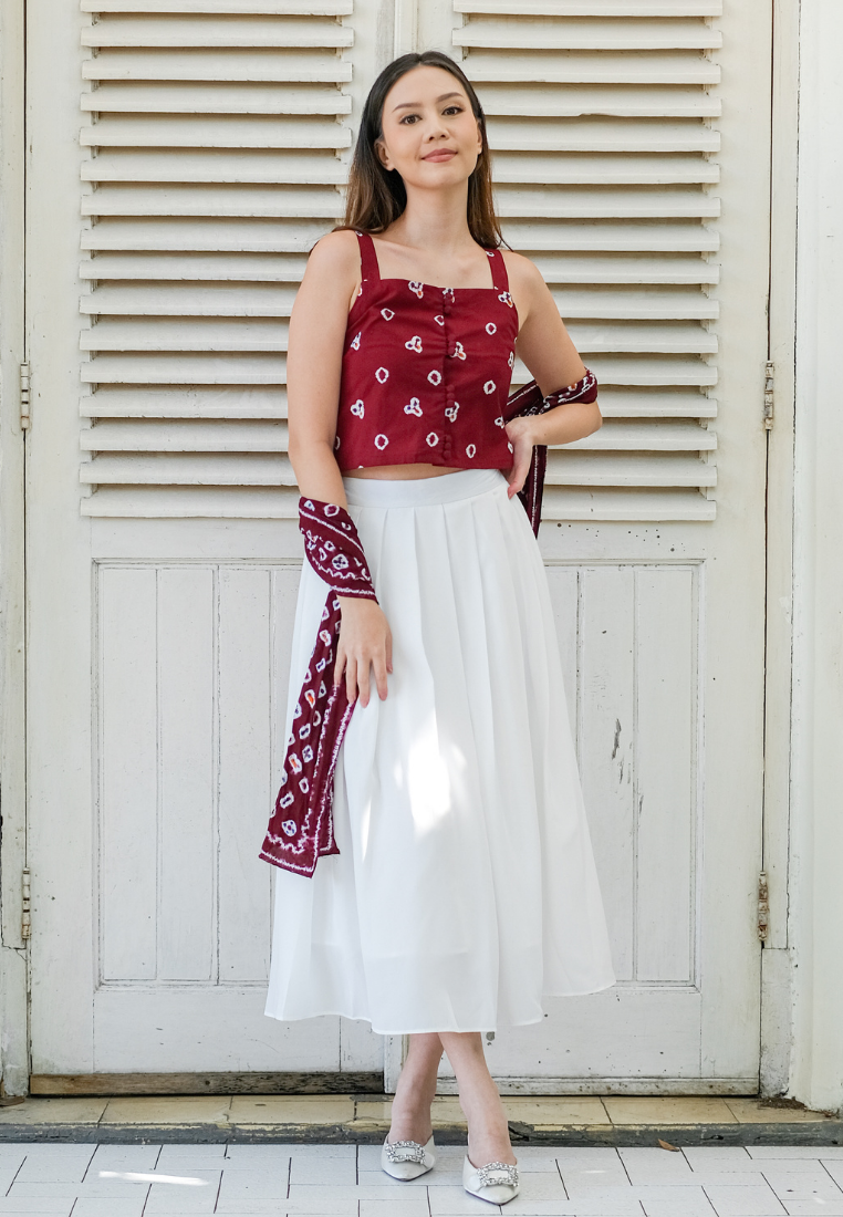 Mayang Tank Jumputan Red