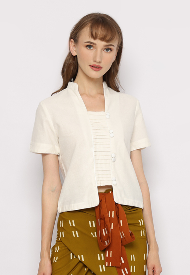 Eden Kebaya Tangan Pendek Offwhite