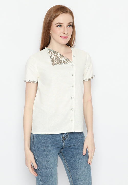 Blouse Batik Ghayaka White
