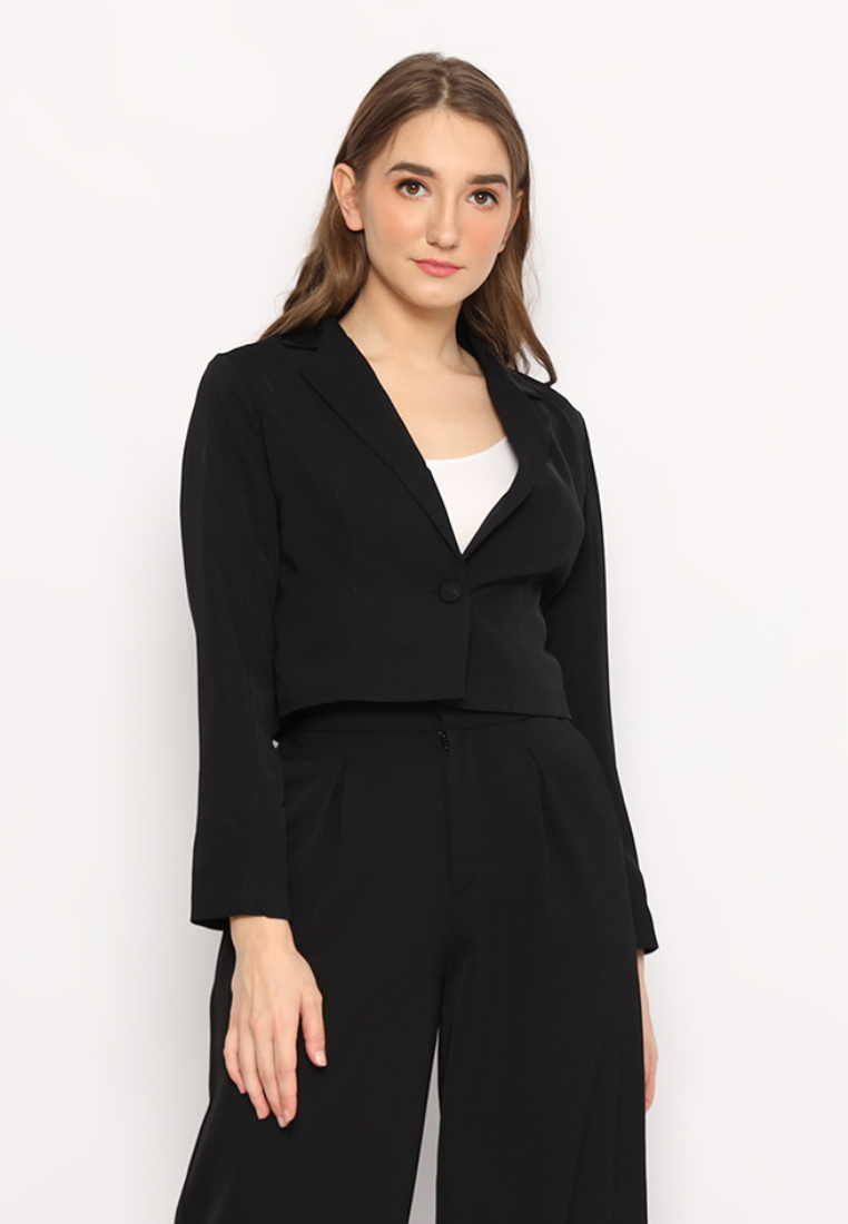 Vio Blazer Tangan Panjang Black