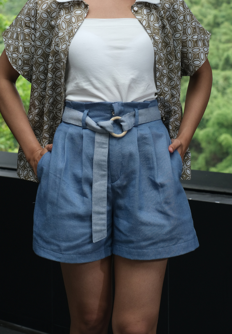 Nuria Short Pants Denim Light