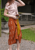 Ningta Wrap Skirt Brick