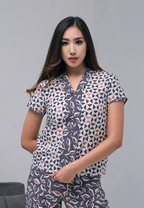 Mia Blouse Motif A Grey