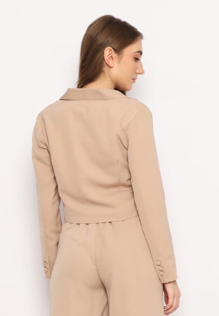Vio Blazer Tangan Panjang Sand