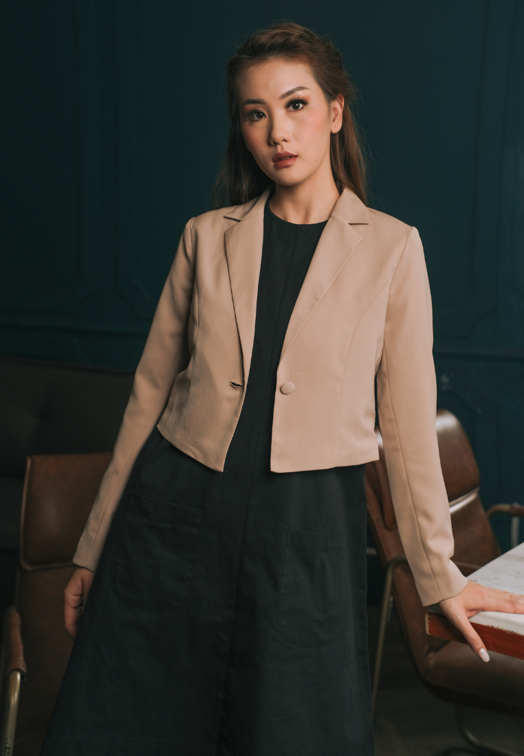 Vio Blazer Tangan Panjang Sand