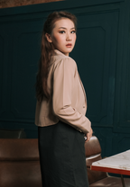 Vio Blazer Tangan Panjang Sand