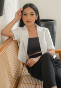 Vio Blazer Tangan Pendek White