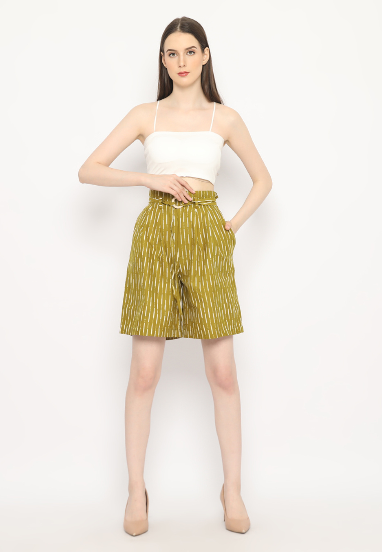 Nuria Midi Pants Olive