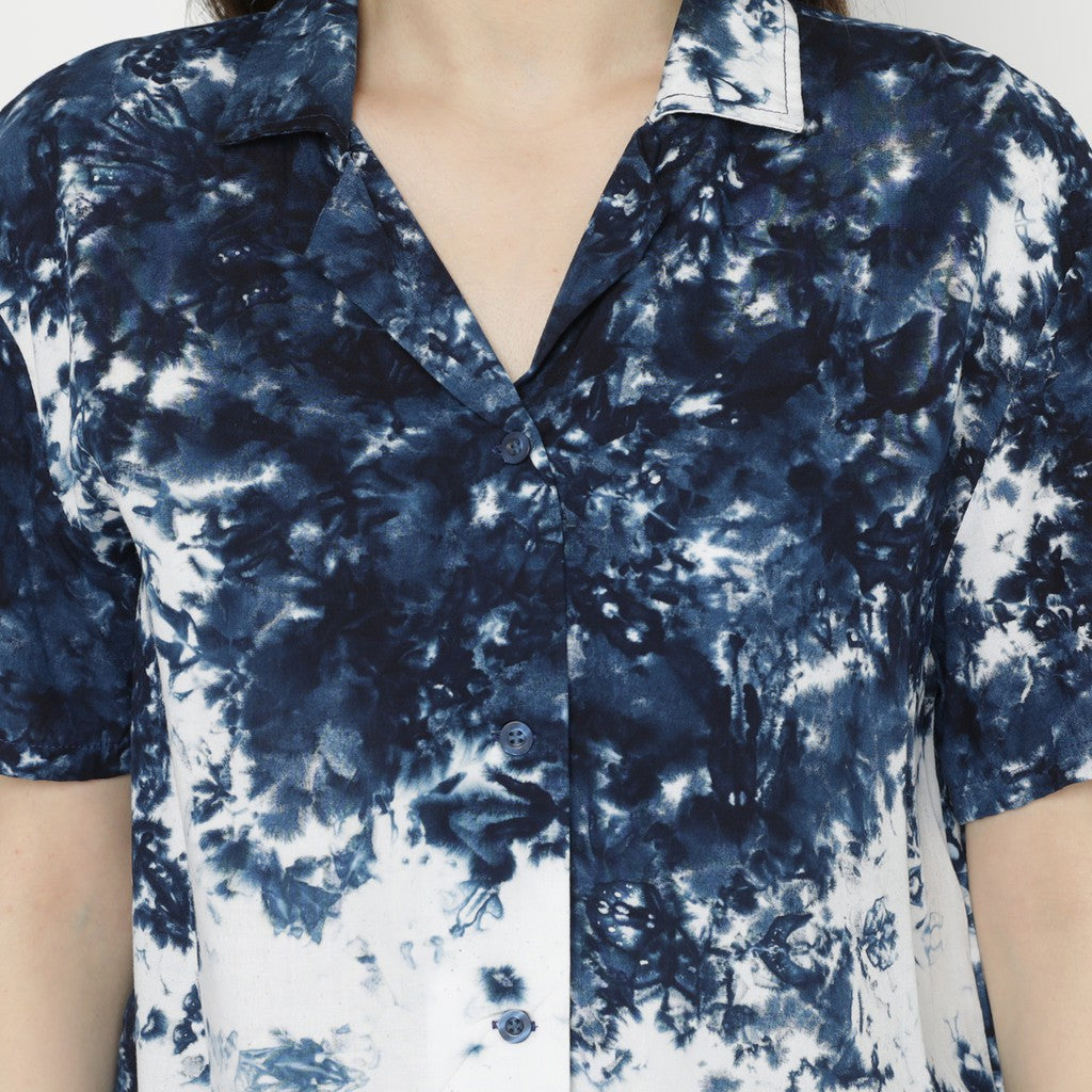Kichi Batik Kemeja Tie Dye Batik Langit