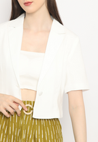 Vio Blazer Tangan Pendek White