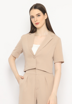 Vio Blazer Tangan Pendek Sand