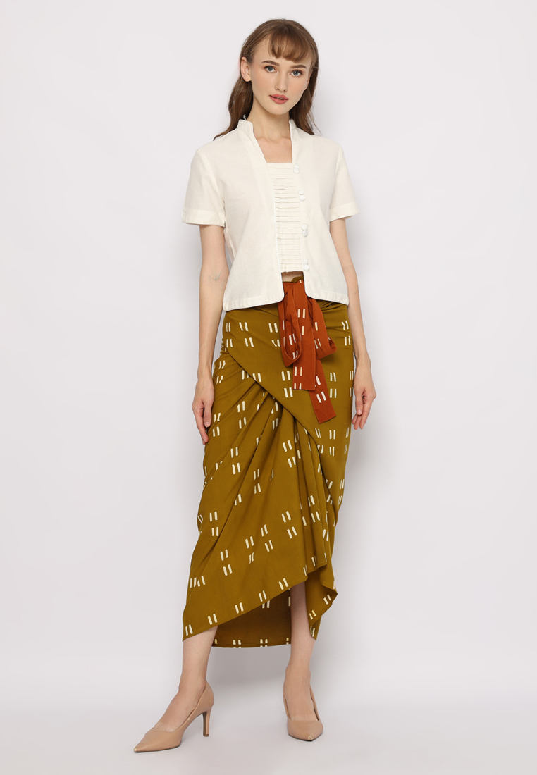 Ningta Wrap Skirt Olive