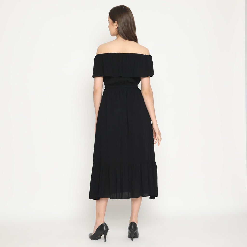 Kichi Batik Dress Sabrina Nina Hitam