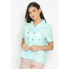 Kichi Batik Kemeja Jumputan Mint Nismara