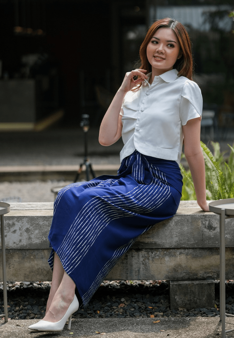 Ananta Warpskirt Hujan Navy