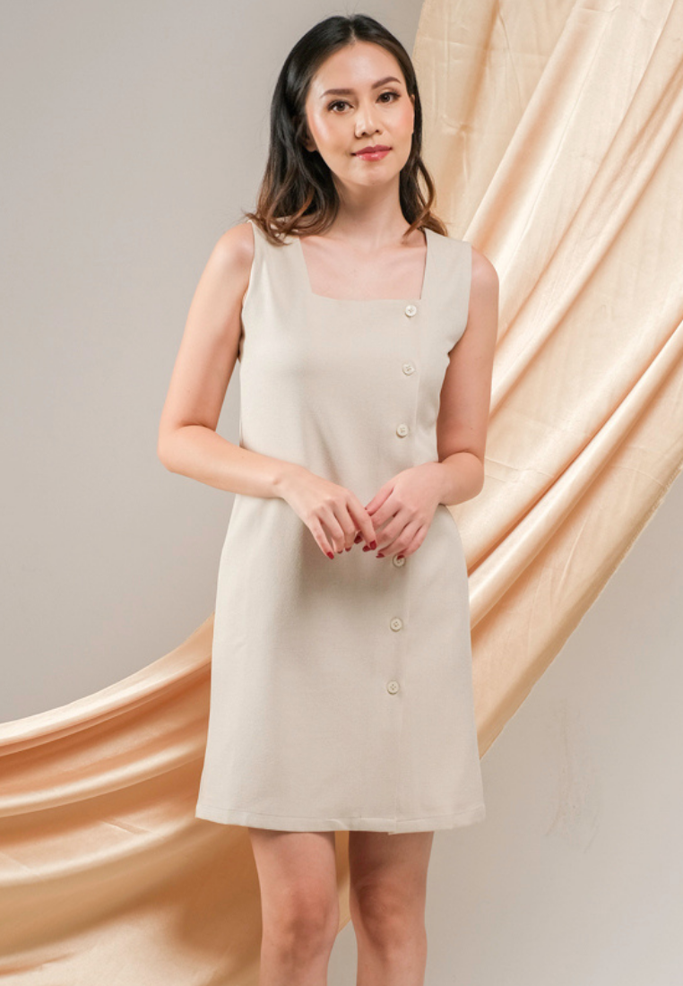 Andaru Dress Plain Oat