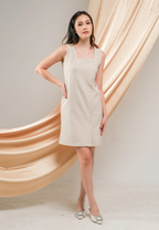 Andaru Dress Plain Oat