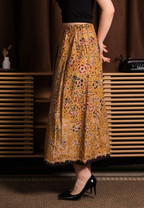 Gita Maxi Skirt  Dot Mustard