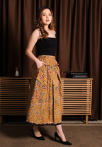 Gita Maxi Skirt  Dot Mustard