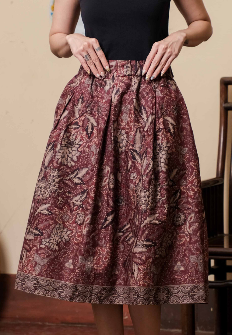 Gita Skirt Bunga Red
