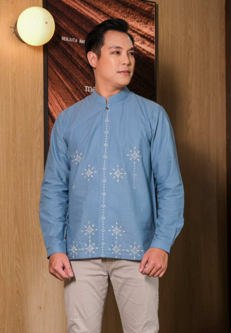 Karim Men Shirt Blue