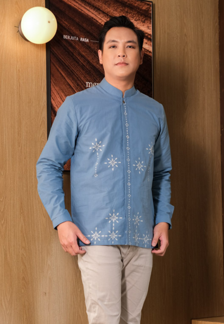 Karim Men Shirt Blue