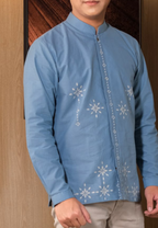 Karim Men Shirt Blue
